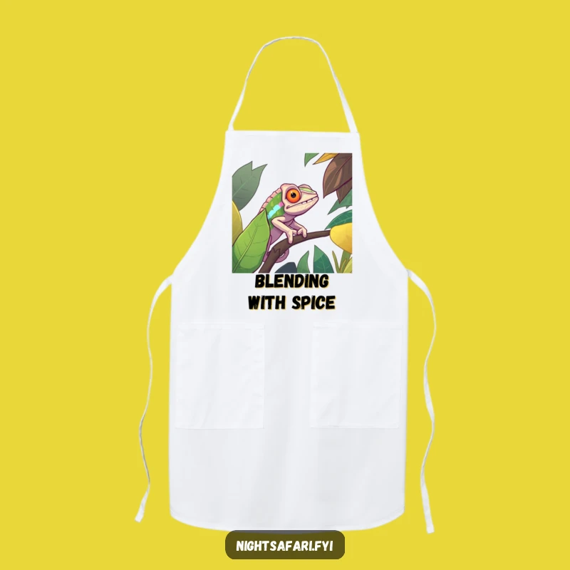 Funny Chameleon Apron: Determined Chef's Camouflage for Kitchen Fun