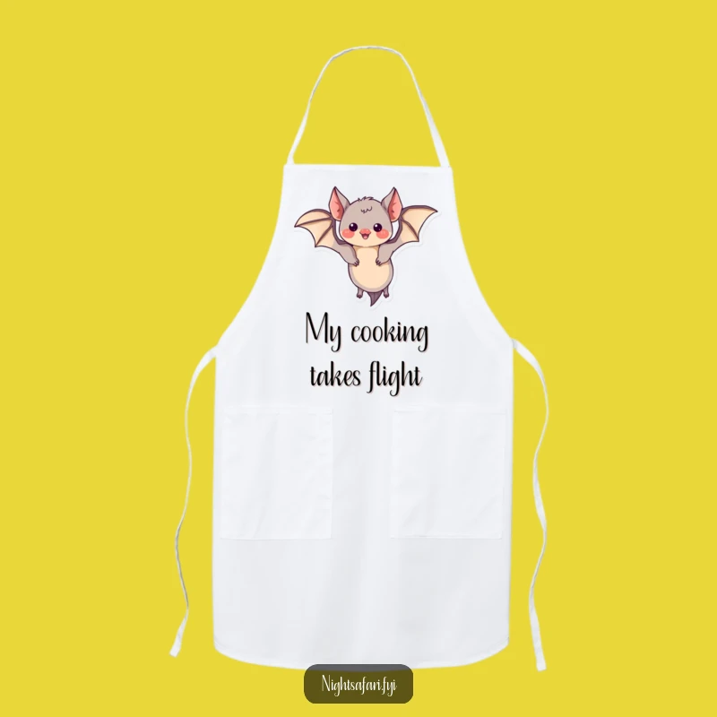 Funny Bat Apron - Kitchen Flying Fun, Great Funny Gift for Cooks