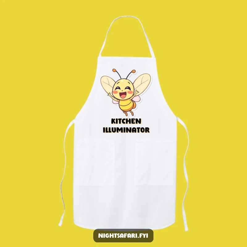 Funny Firefly Apron: Glowing Chef Lightbug, Hilarious Humorous Gift for Cooks
