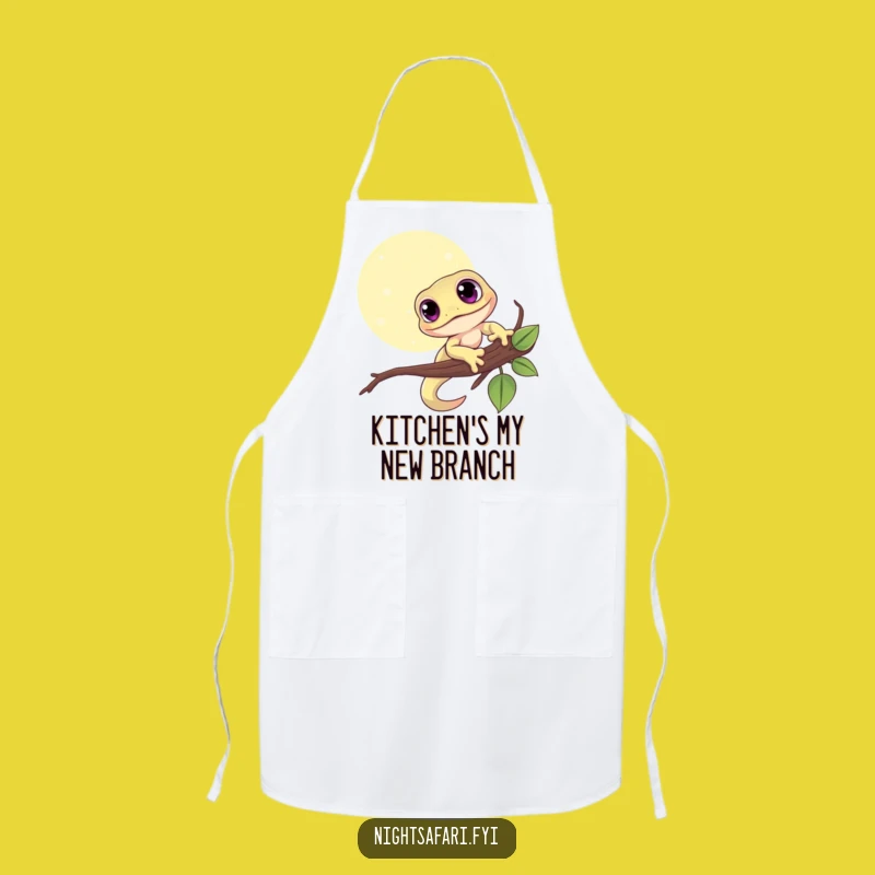 Funny Gecko Apron - Kitchen Reptile Fun, Great Funny Gift for Cooks