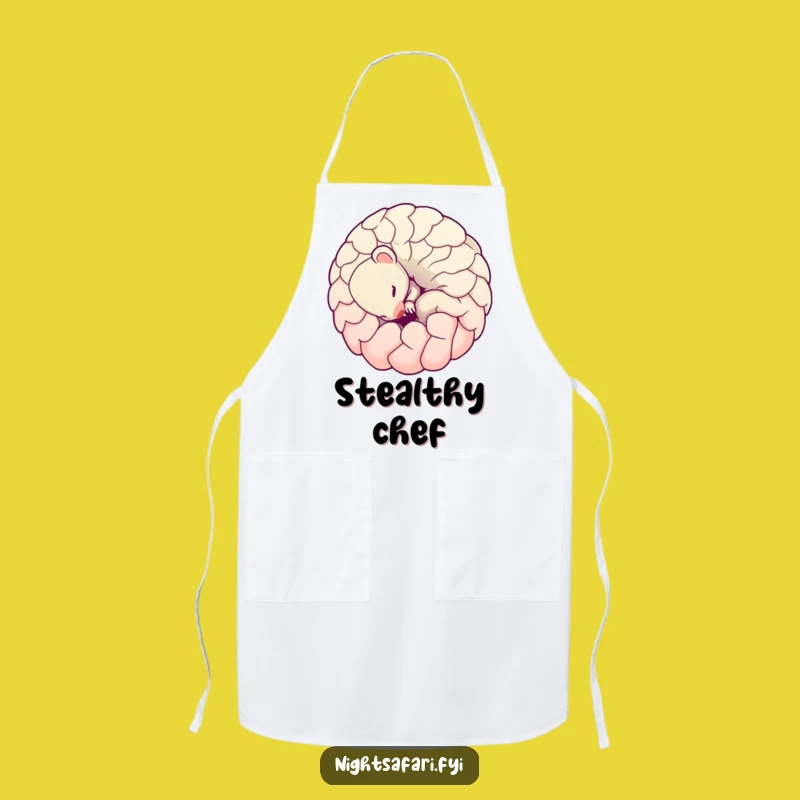 Funny Pangolin Apron: Shy Chef Ball, Hilarious Humorous Gift for Cooks