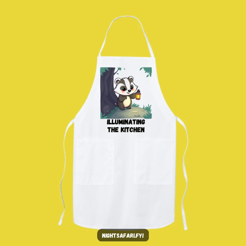 Funny Badger Lantern Apron: Adventure Kitchen, Chef’s Funny Gift