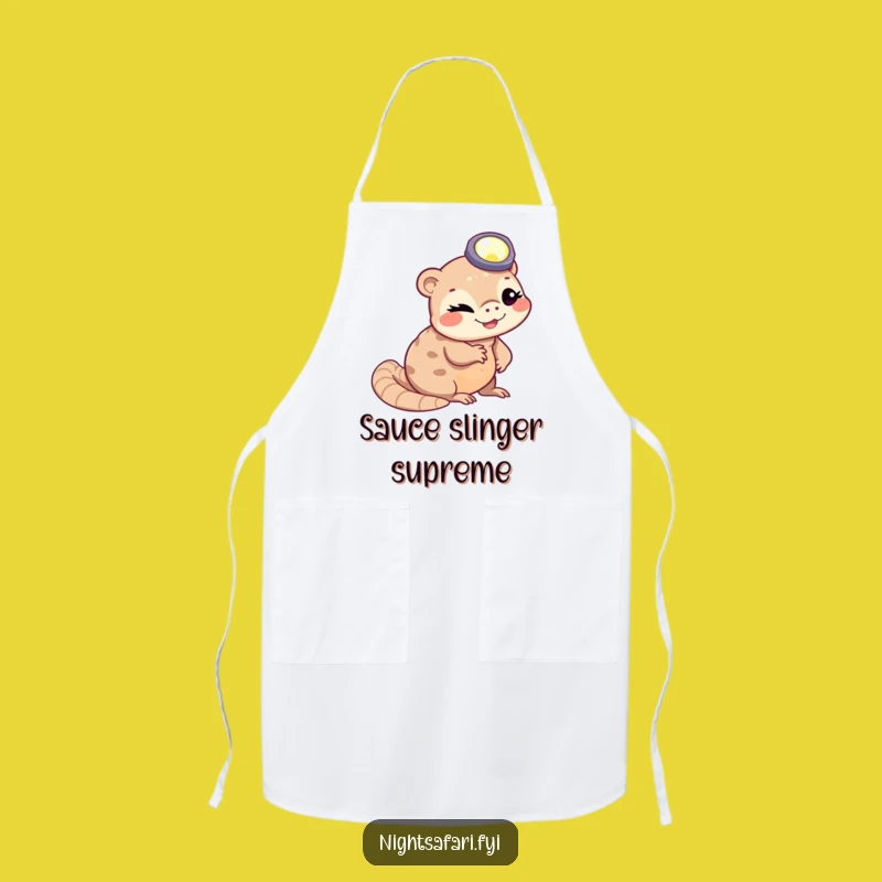 Funny Pangolin Headlamp Apron - Cook Up Smiles with Witty Charm