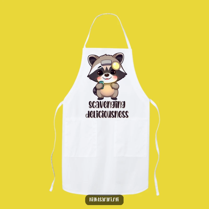 Funny Raccoon Headlamp Apron - Cook with Cheerful Mischief