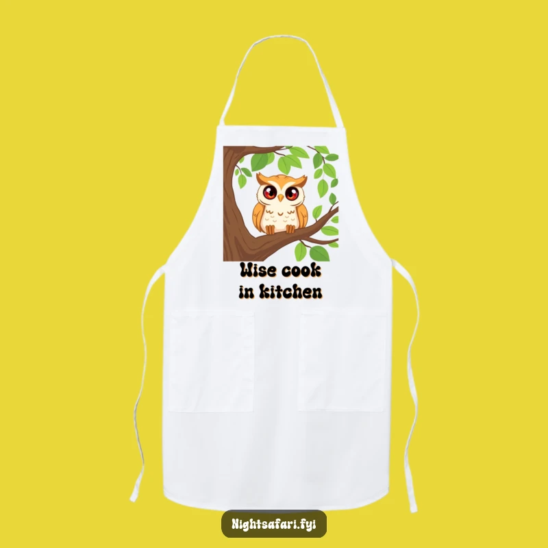 Funny Happy Owl Apron - Curious Peering Kitchen Design Gift