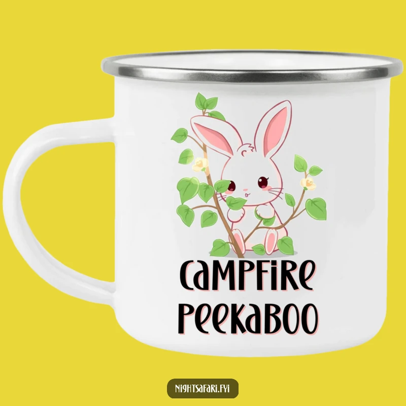 Funny Cute Bunny Camping Mug: Hilarious Luminous Vine Adventures!