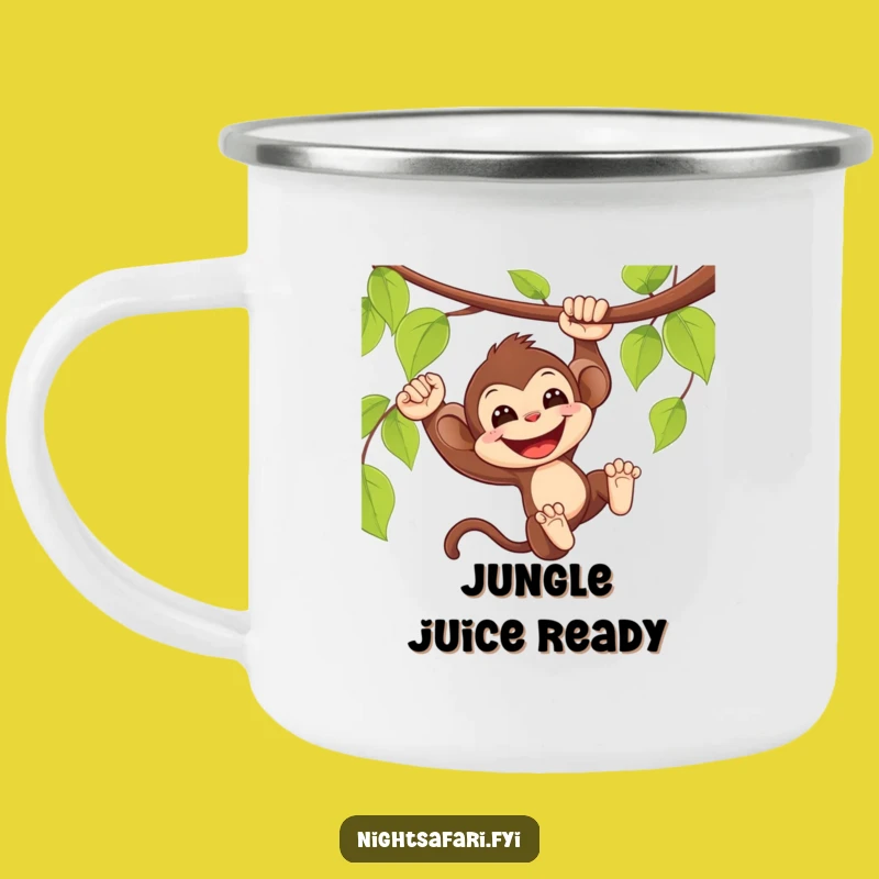 Funny Monkey Vine Camping Mug: Durable Jungle Humor for Outdoor Adventures, Great Gift