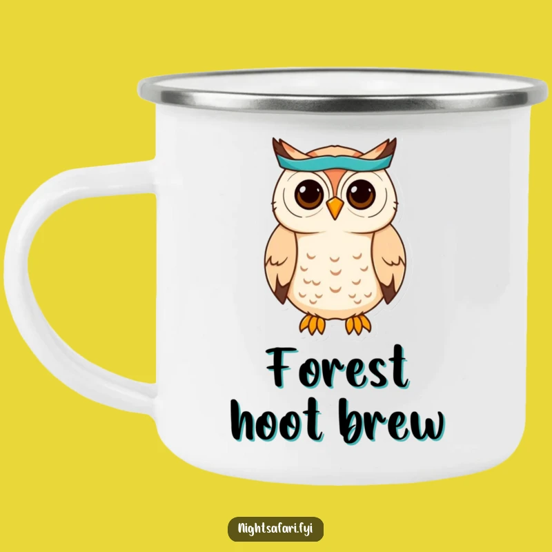 Funny Owl Headband Camping Mug: Your Wise Companion For Outdoor Adventures Gift