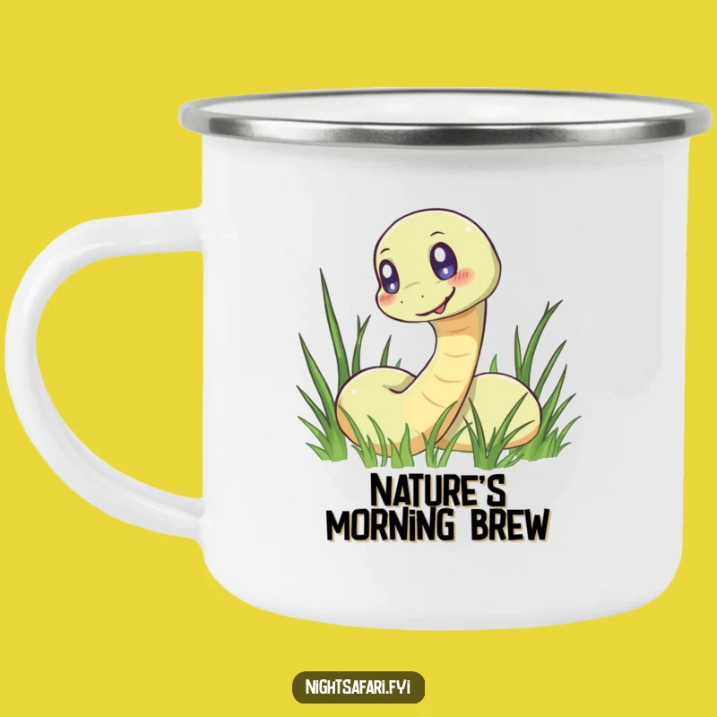 Funny Snake Camping Mug - Glowing Eyes Outdoor Adventure, Funny Gift