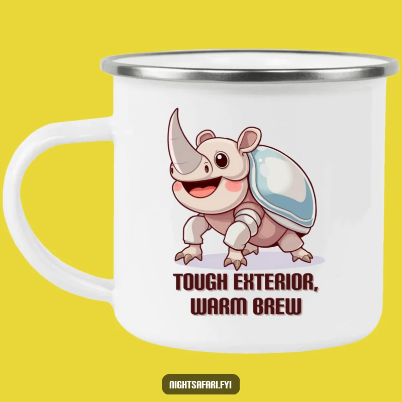 Funny Rhinoceros Beetle Camping Mug Rugged Gift For Strong Adventures
