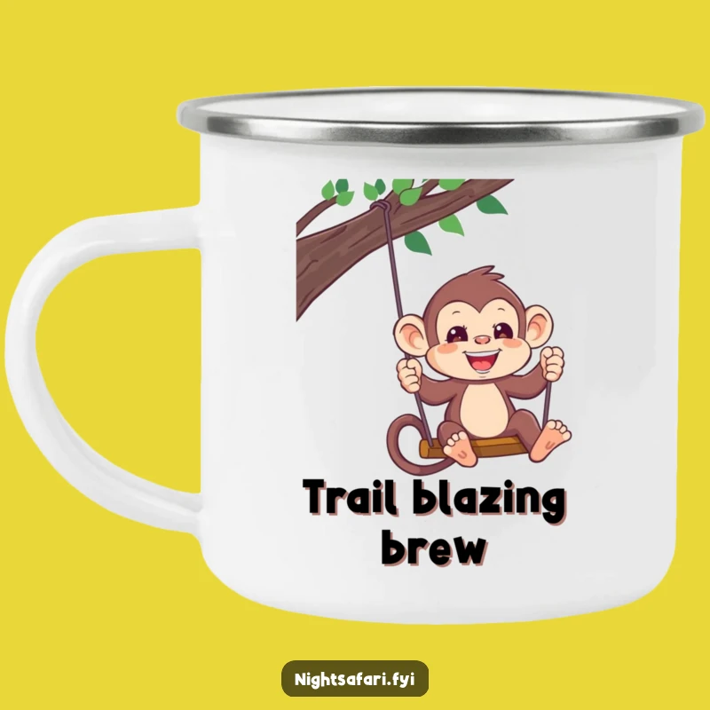 Funny Monkey Headlamp Camping Mug: Your Playful Explorer For Outdoor Fun Gift
