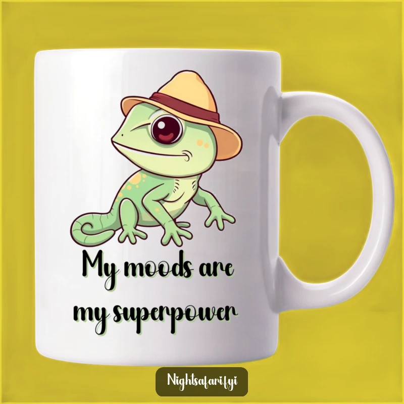 Funny Chameleon Safari Hat Mug Perfect Gift For Color Changing Humor Lovers