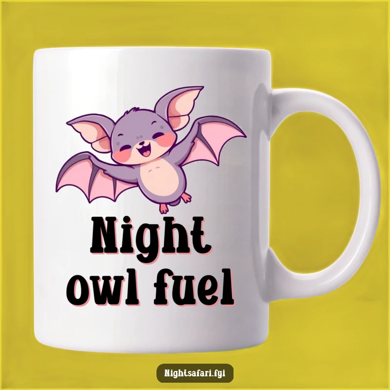 Funny Giggling Bat Mug, Perfect Playful Loop-the-Loop Overhead Gift