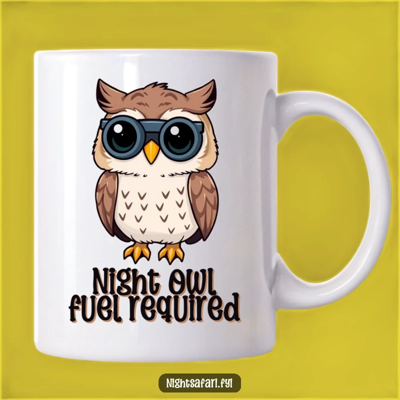 Funny Owl Binoculars Mug: Curious Peering for a Perfect Gift