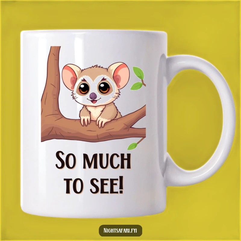 Funny Tarsier Large Eyes Mug: Peek-a-Boo Humor for Your Coffee