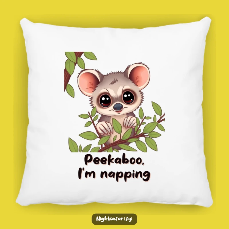 Funny Bushbaby Big Eyes Pillow Cozy Gift For Whimsical Decor
