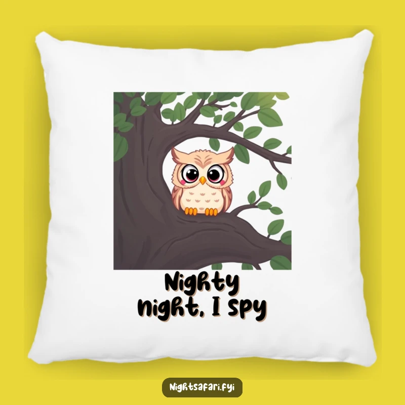 Funny Curious Owl Pillow - Cozy Mystery Companion!