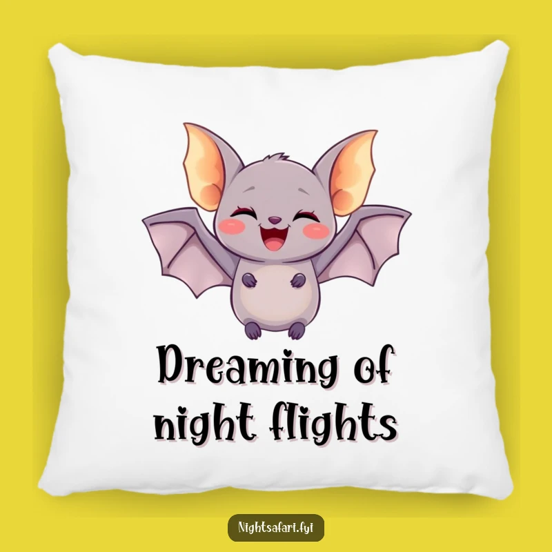 Funny Delighted Bat Pillow - Cozy Glowing Wings Accent Gift