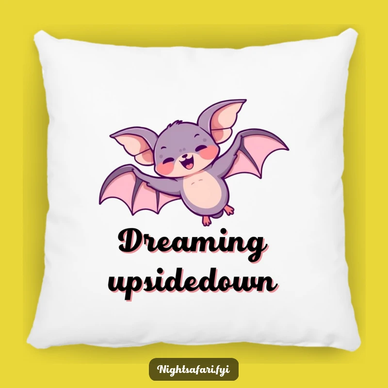 Funny Giggling Bat Pillow, Playful Loop-the-Loop Overhead Comfort Gift