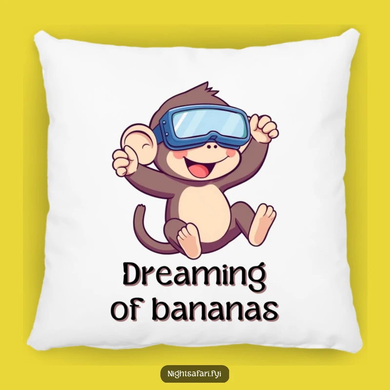 Funny Monkey Accent Pillow: Cozy Up with a Playful Swinger's Night Vision Gift