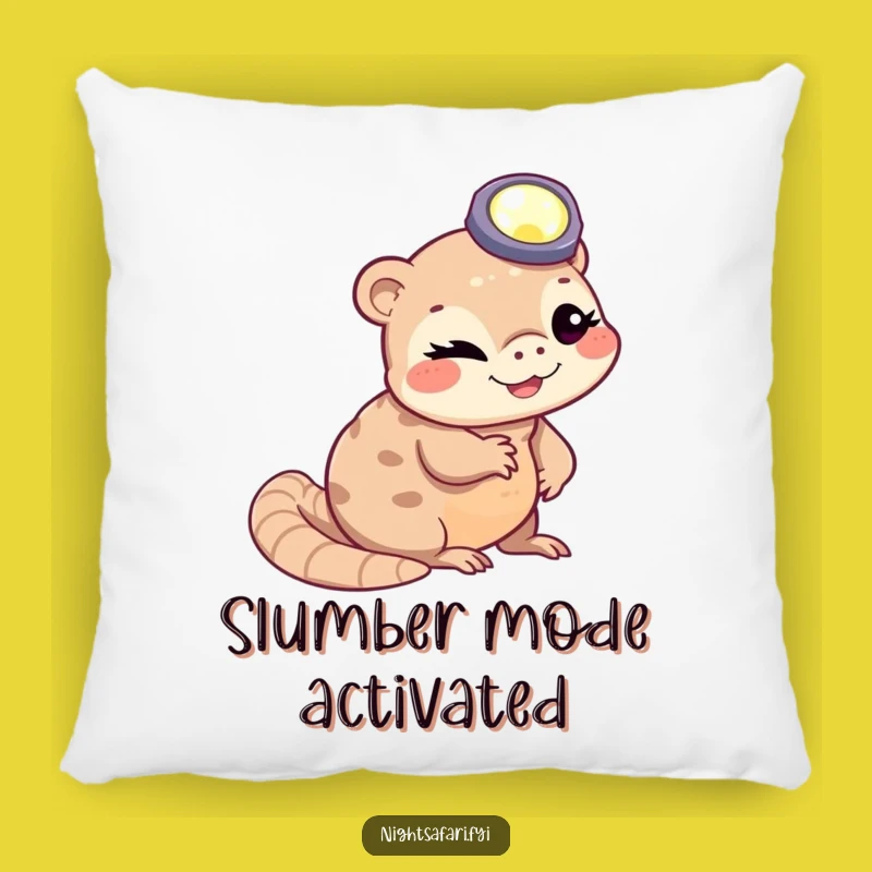 Funny Winking Pangolin Headlamp Pillow - Cozy Comfort with a Funny Twist