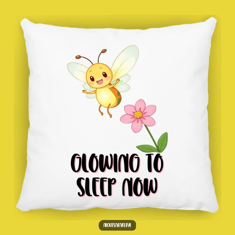 Funny Firefly Glow Pillow: Cozy Comfort with a Dancing Light
