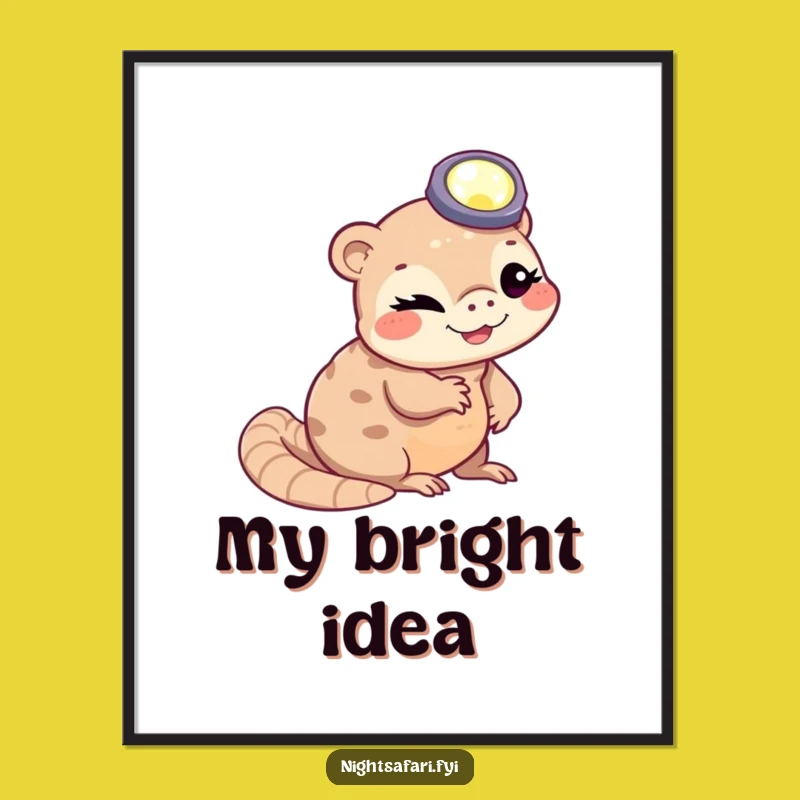 Funny Pangolin Headlamp Digital Art - Instant Download for Whimsical Decor