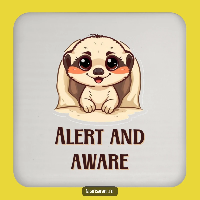 Funny Meerkat Drink Coaster Set: Protect Surfaces with Cheerful Peeker's Charm Gift