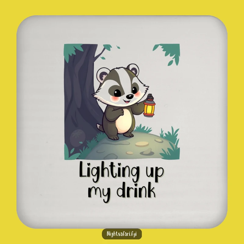 Funny Badger Lantern Coaster: Trail Protection, Hilarious Funny Gift