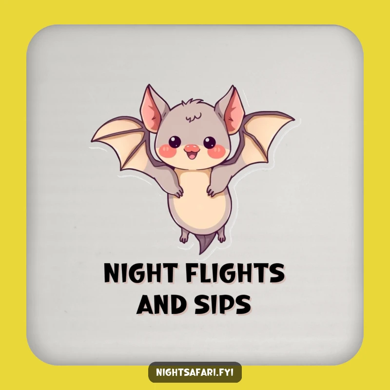 Funny Bat Coasters - Playful Protection, Perfect Funny Gift Set