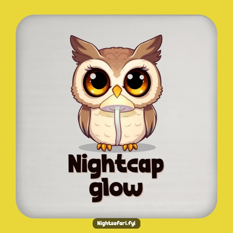 Funny Curious Owl Coasters - Enchanted Table Protection, Magical Gift