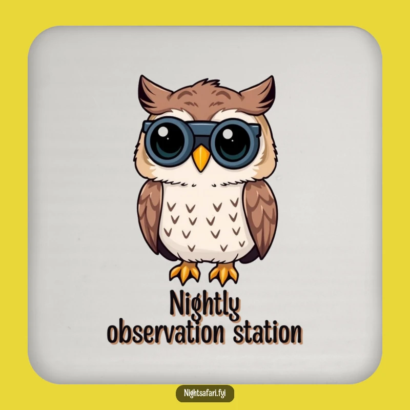 Funny Owl Coasters: Curious Peering - Hilarious Table Gift Set