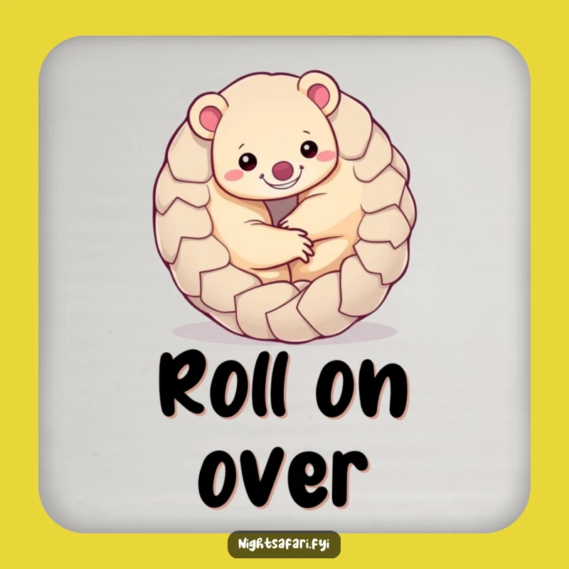 Funny Pangolin Coaster Set: Playful Protection for Your Tables