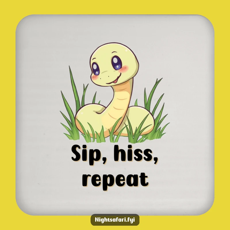 Funny Snake Coasters - Glowing Eyes Protection, Perfect Funny Gift Set