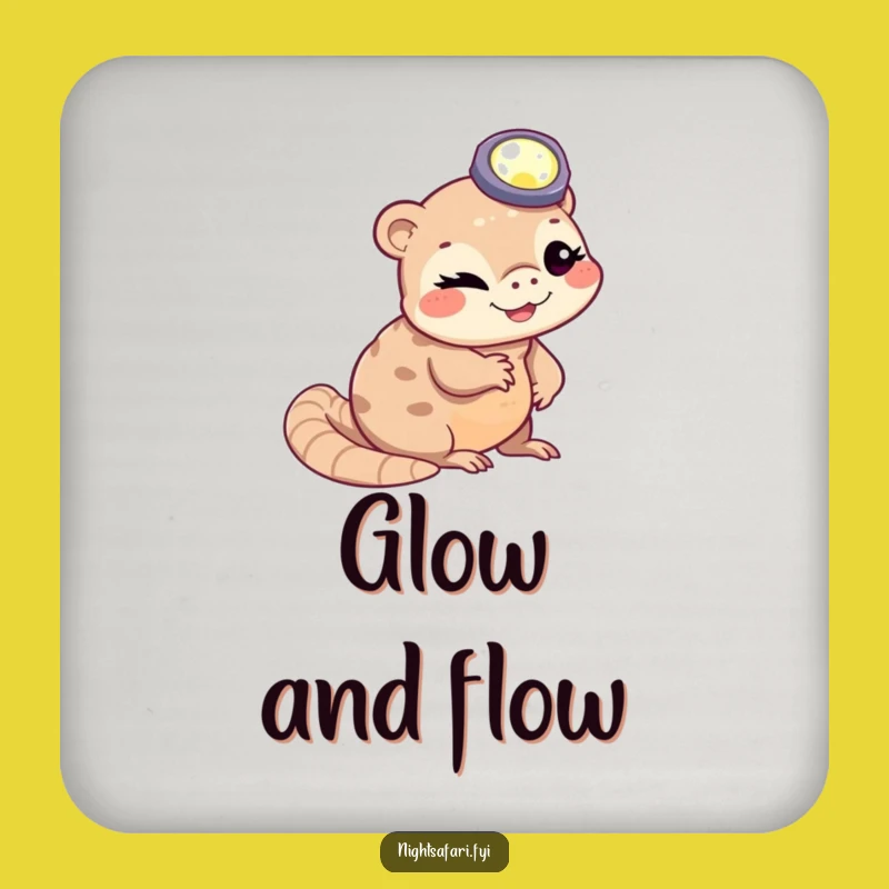 Funny Pangolin Headlamp Coaster - Protect Surfaces with Witty Charm