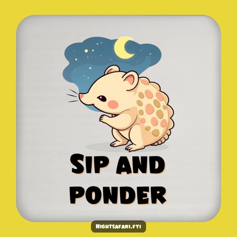 Funny Pangolin Coasters: Curious Character's Night Air Protection