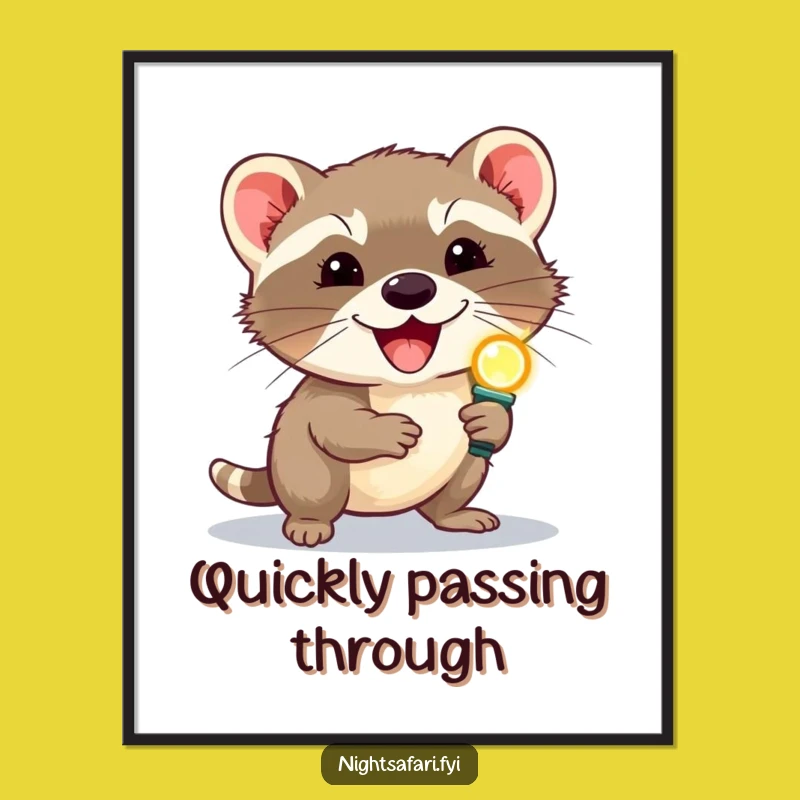 Funny Civet Headlamp Poster - Delighted Wall Art for Your Space