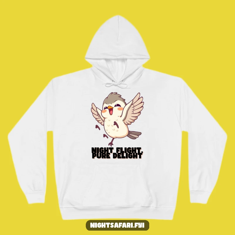 Cozy Funny Nightjar Hoodie: Giggling Bird Warmth for Humor Lovers
