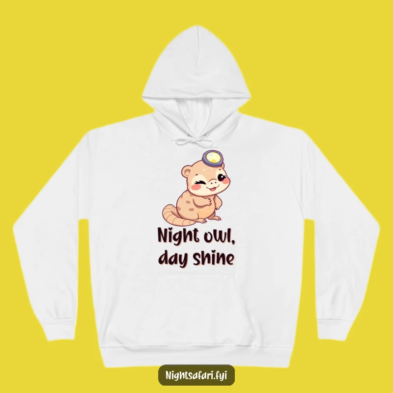 Cozy Funny Pangolin Headlamp Hoodie - Witty Slithering Animal Gift