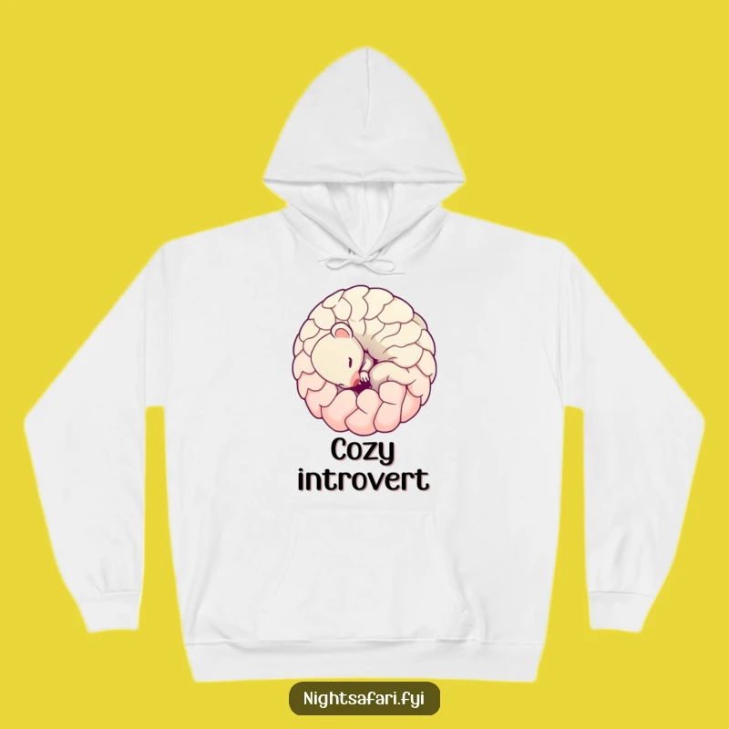 Funny Pangolin Hoodie: Shy Ball Character, Cozy Humorous Gift