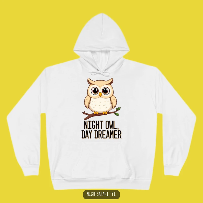 Funny Owl Hoodie - Cozy Wide-Eyed Perched Bird Sweatshirt, Ideal Funny Gift