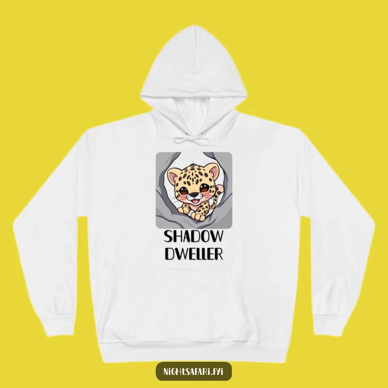 Funny Smiling Leopard Hoodie, Stealthy Shadow Stalker Cozy Gift
