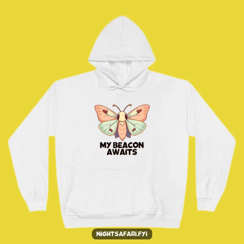 Funny Curious Moth Hoodie: Cozy Up with Hilarious Light-Seeking Style!