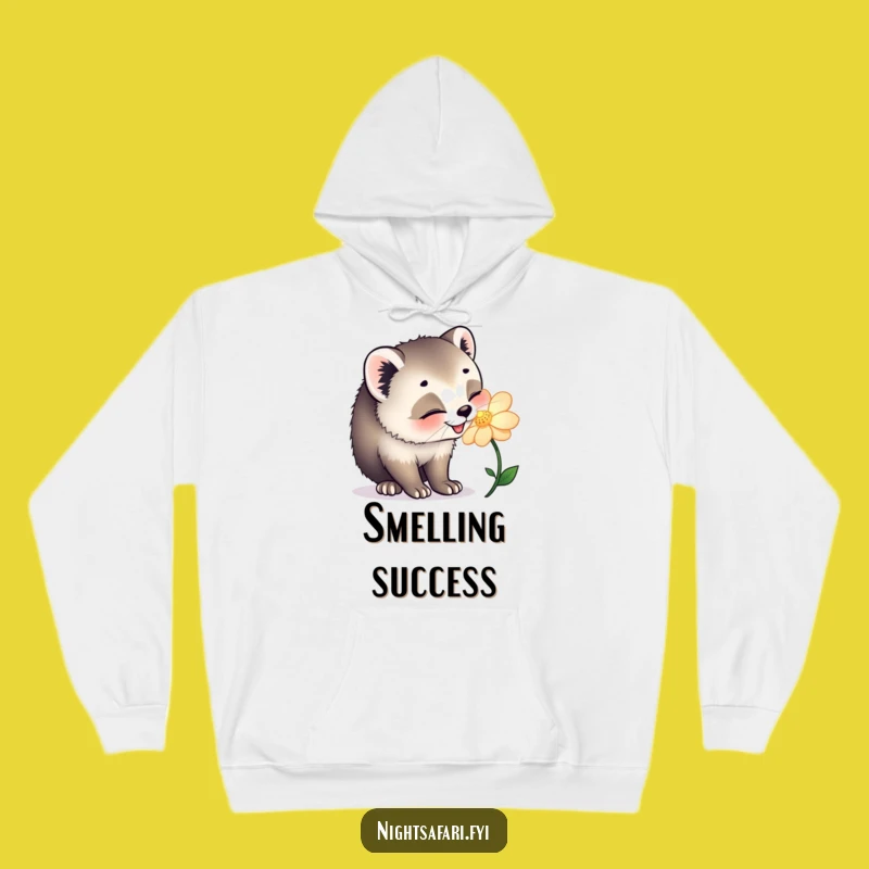 Funny Civet Cat Flower Hoodie - Cozy Nature Sweatshirt, Great Funny Gift for Animal Fans