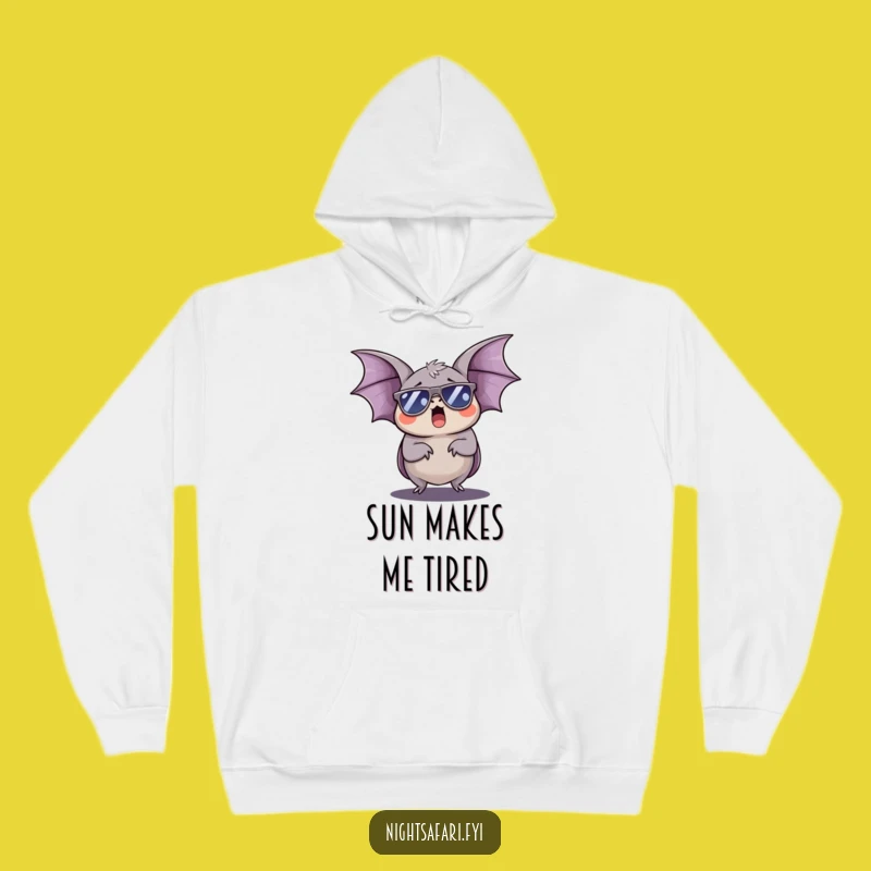 Funny Sleepy Bat Sunglasses Hoodie: Cozy & Cool Comfort!