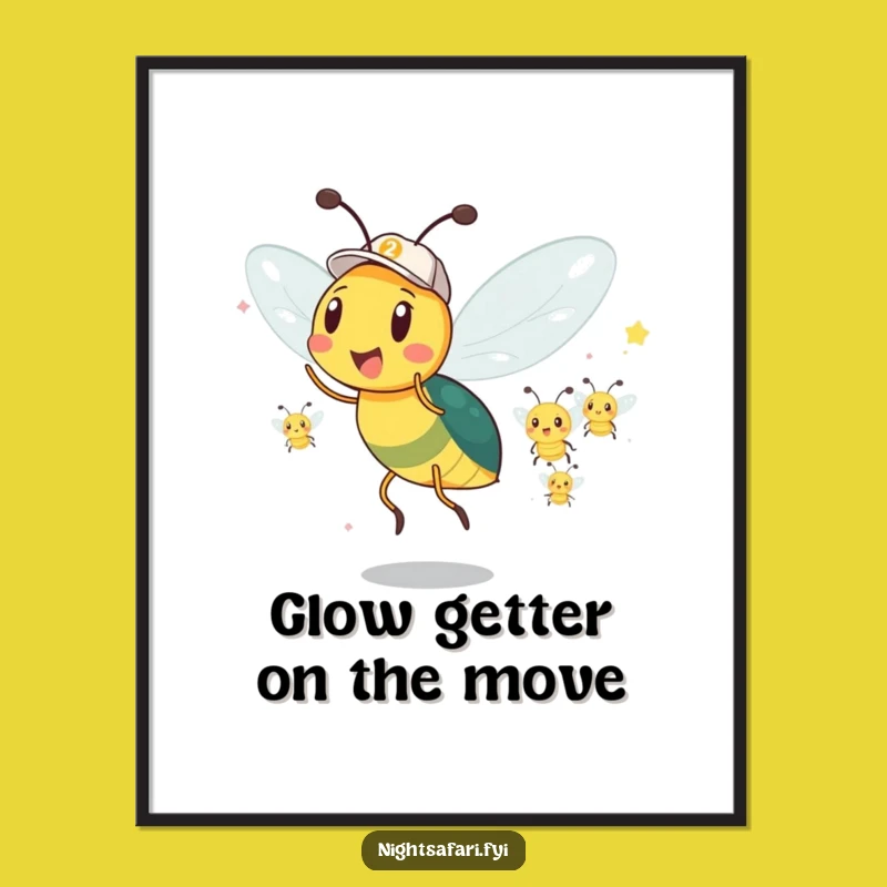 Free Printable Firefly Parade Art - Downloadable Lit Up Whimsical Wall Decor