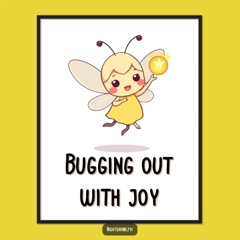 Free Printable Firefly Wall Art: Funny Glowing Orb Downloadable Decor