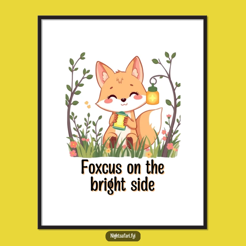 Free Printable Fox Lantern Wall Art - Funny Downloadable Decor for Whimsical Homes!