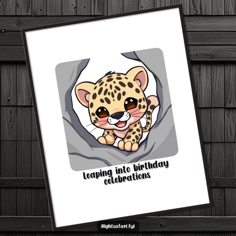 Funny Free Printable Wall Art: A smiling leopard peeks from deep shadows, embodying silent, cool confidence.