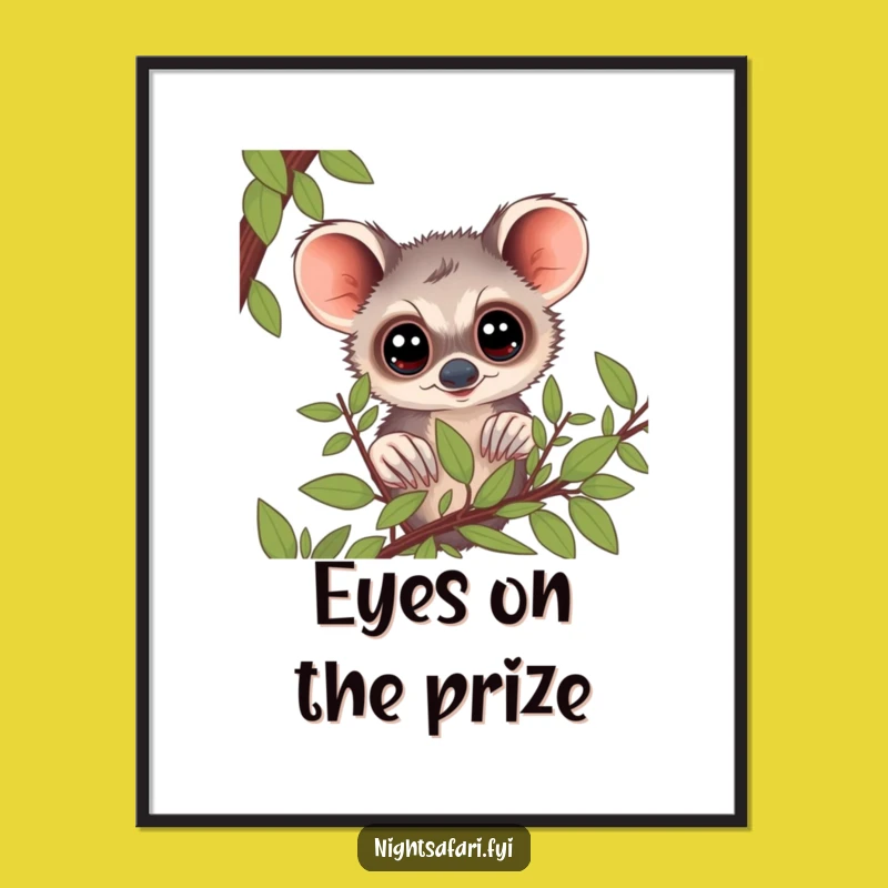 Funny Free Printable Wall Art: Curious Bushbaby Peek - Quirky Downloadable